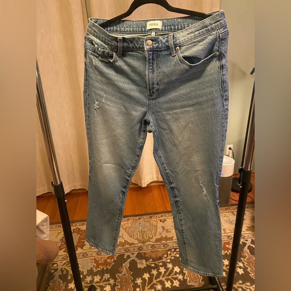 Pistola Light Blue Straight Leg Jeans